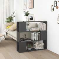  Book Cabinet Room Divider Grey 100x24x94 cm
