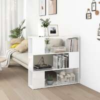  Book Cabinet Room Divider High Gloss White 100x24x94 cm