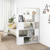  Book Cabinet Room Divider White 100x24x155 cm Engineered Wood
