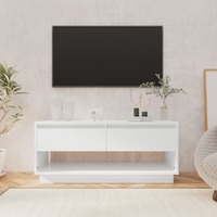  TV Cabinet High Gloss White 102x41x44 cm Engineered Wood