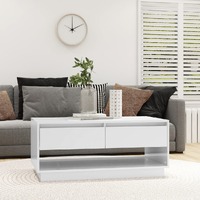  Coffee Table High Gloss White 102.5x55x44 cm Engineered Wood