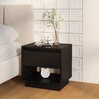  Bedside Cabinet Black 45x34x44 cm Engineered Wood