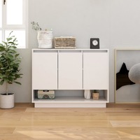  Sideboard High Gloss White 97x31x75 cm Engineered Wood