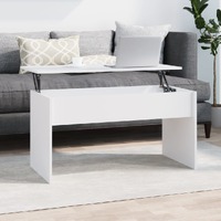  Coffee Table White 102x50.5x52.5 cm Engineered Wood