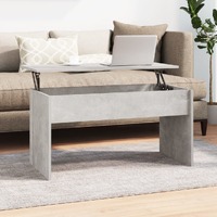  Coffee Table Concrete Grey 102x50.5x52.5 cm Engineered Wood