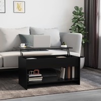  Coffee Table Black 102x50x52.5 cm Engineered Wood