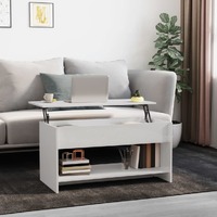  Coffee Table High Gloss White 102x50x52.5 cm Engineered Wood