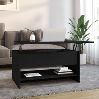  Coffee Table Black 80x50x40 cm Engineered Wood
