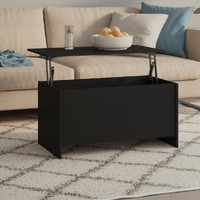  Coffee Table Black 102x55.5x52.5 cm Engineered Wood