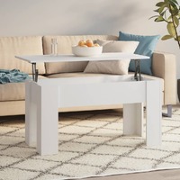 Coffee Table White 101x49x52 cm Engineered Wood