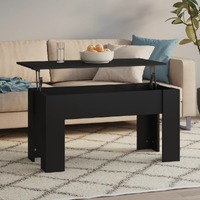 Coffee Table Black 101x49x52 cm Engineered Wood