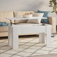  Coffee Table High Gloss White 101x49x52 cm Engineered Wood