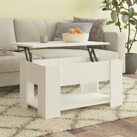  Coffee Table White 79x49x41 cm Engineered Wood