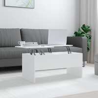  Coffee Table White 102x50.5x46.5 cm Engineered Wood