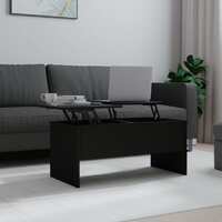  Coffee Table Black 102x50.5x46.5 cm Engineered Wood