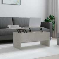  Coffee Table Concrete Grey 102x50.5x46.5 cm Engineered Wood