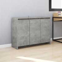  Sideboard Concrete Grey 102x33x75 cm Engineered Wood