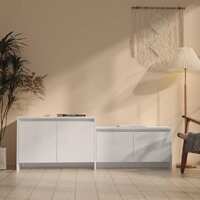  TV Cabinet High Gloss White 146.5x35x50 cm Engineered Wood