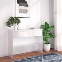  Console Table White 100x35x76.5 cm Engineered Wood