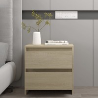  Bedside Cabinet Sonoma Oak 45x34.5x44.5 cm Engineered Wood