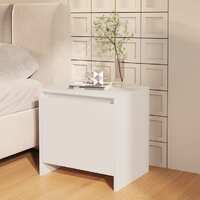  Bedside Cabinet White 45x34x44.5 cm Engineered Wood