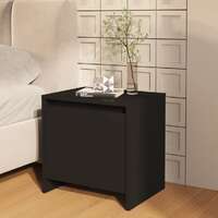  Bedside Cabinet Black 45x34x44.5 cm Engineered Wood