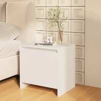  Bedside Cabinet High Gloss White 45x34x44.5 cm Engineered Wood