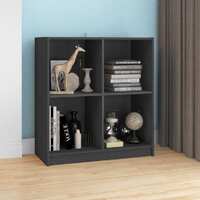  Sideboard Grey 70x33x76 cm Solid Pinewood