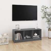 TV Cabinet Grey 104x33x41 cm Solid Pinewood