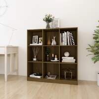  Book Cabinet/Room Divider Honey Brown 104x33.5x110 cm Pinewood