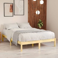  Bed Frame without Mattress Solid Wood 183x203 cm King