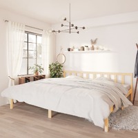  Bed Frame without Mattress Solid Wood 183x203 cm King