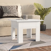  Coffee Table High Gloss White 55x55x42 cm Engineered Wood