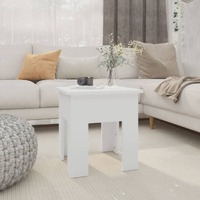  Coffee Table White 40x40x42 cm Engineered Wood