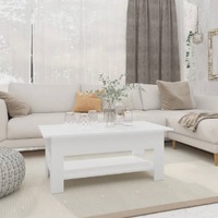  Coffee Table White 102x55x42 cm Engineered Wood
