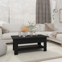  Coffee Table Black 102x55x42 cm Engineered Wood