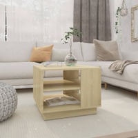  Coffee Table Sonoma Oak 55x55x43 cm Engineered Wood
