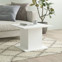  Coffee Table White 55.5x55.5x40 cm Engineered Wood