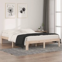  Bed Frame without Mattress Solid Wood 150x200 cm