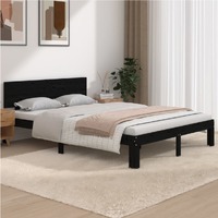  Bed Frame without Mattress Black 135x190 cm