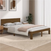  Bed Frame without Mattress Honey Brown 150x200 cm