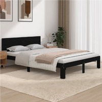  Bed Frame without Mattress Black 150x200 cm