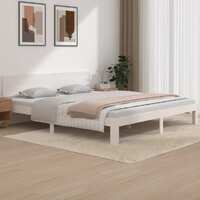  Bed Frame without Mattress White 183x203 cm King