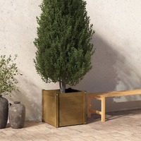  Garden Planter Honey Brown 50x50x50 cm Solid Pinewood