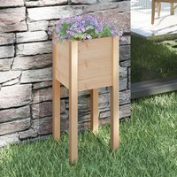  Garden Planter 31x31x70 cm Solid Pinewood