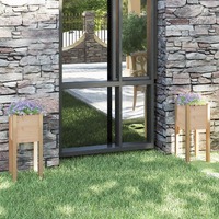  Garden Planters 2 pcs 31x31x70 cm Solid Pinewood