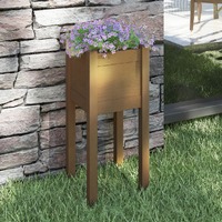 Garden Planter Honey Brown 31x31x70 cm Solid Pinewood