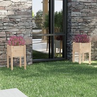  Garden Planters 2 pcs 40x40x70 cm Solid Pinewood