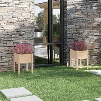  Garden Planters 2 pcs 50x50x70 cm Solid Pinewood