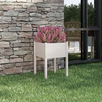  Garden Planter White 50x50x70 cm Solid Pinewood